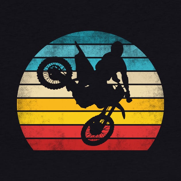 Retro Motocross Dirtbike Motorcycle by funkyteesfunny